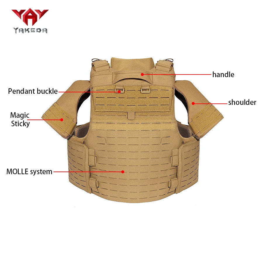 Chaleco YAKEDA con estructura y zonas de acople