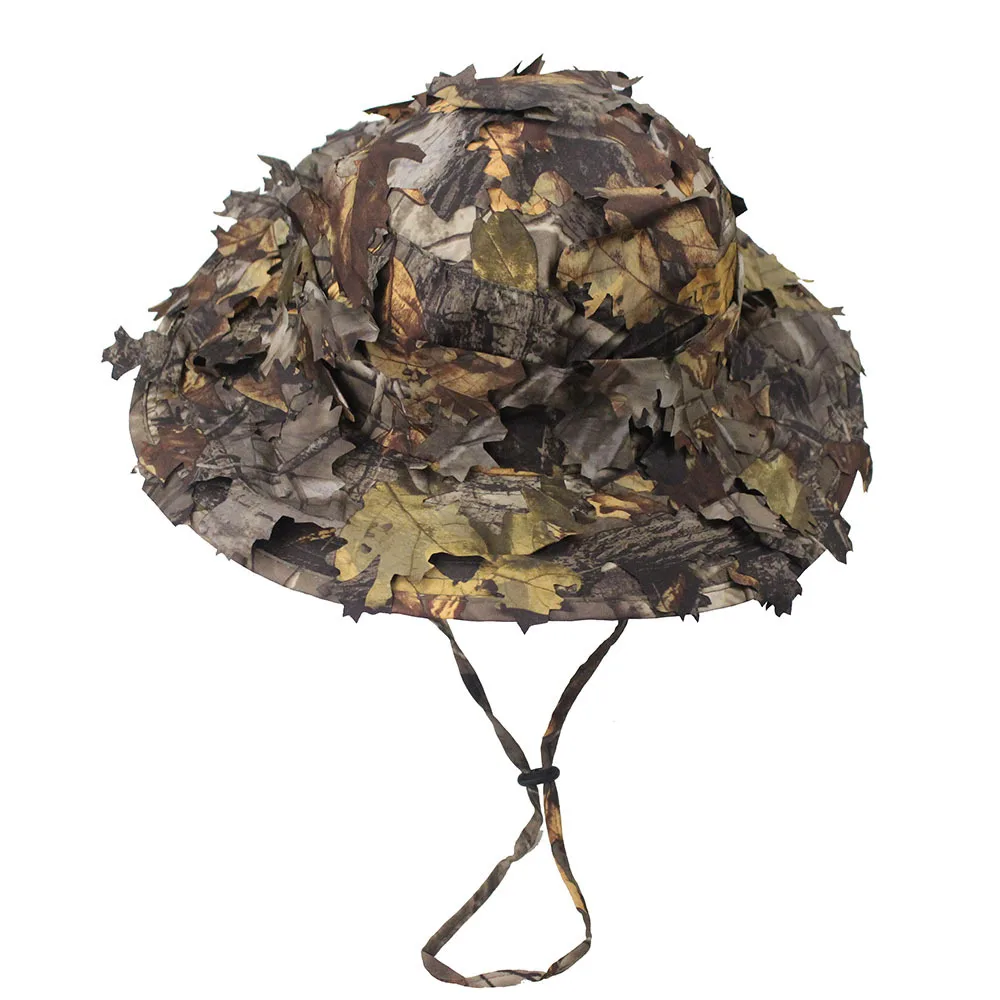 Sombrero Ghillie Woodland Camuflaje para Airsoft y Caza - imagen 3