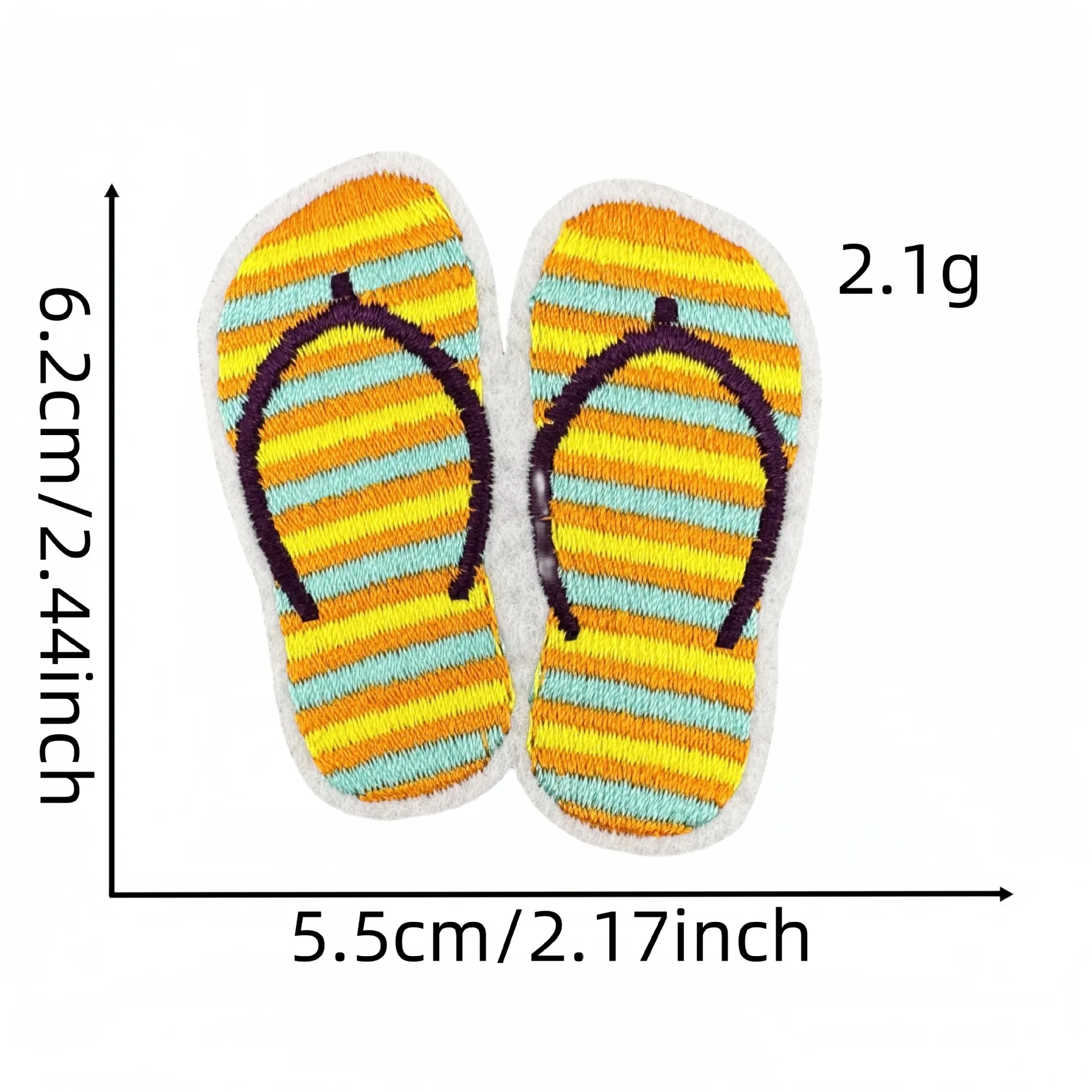 Parche bordado tropical para planchar – surf y playa