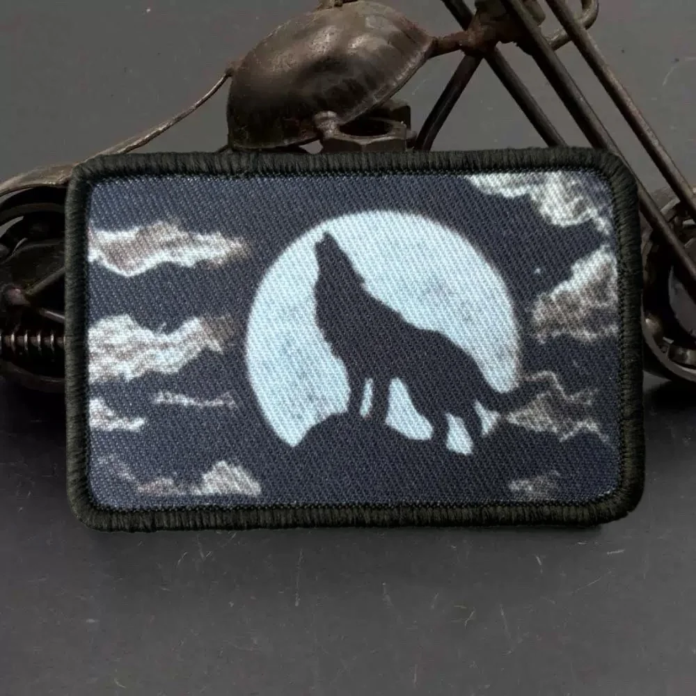 Parche adhesivo lobo solitario para chaleco o mochila táctica - imagen 2