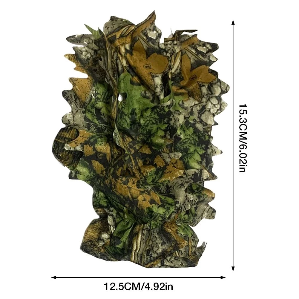 Guantes tácticos transpirables camuflaje 3D hojas de arce para caza - imagen 5