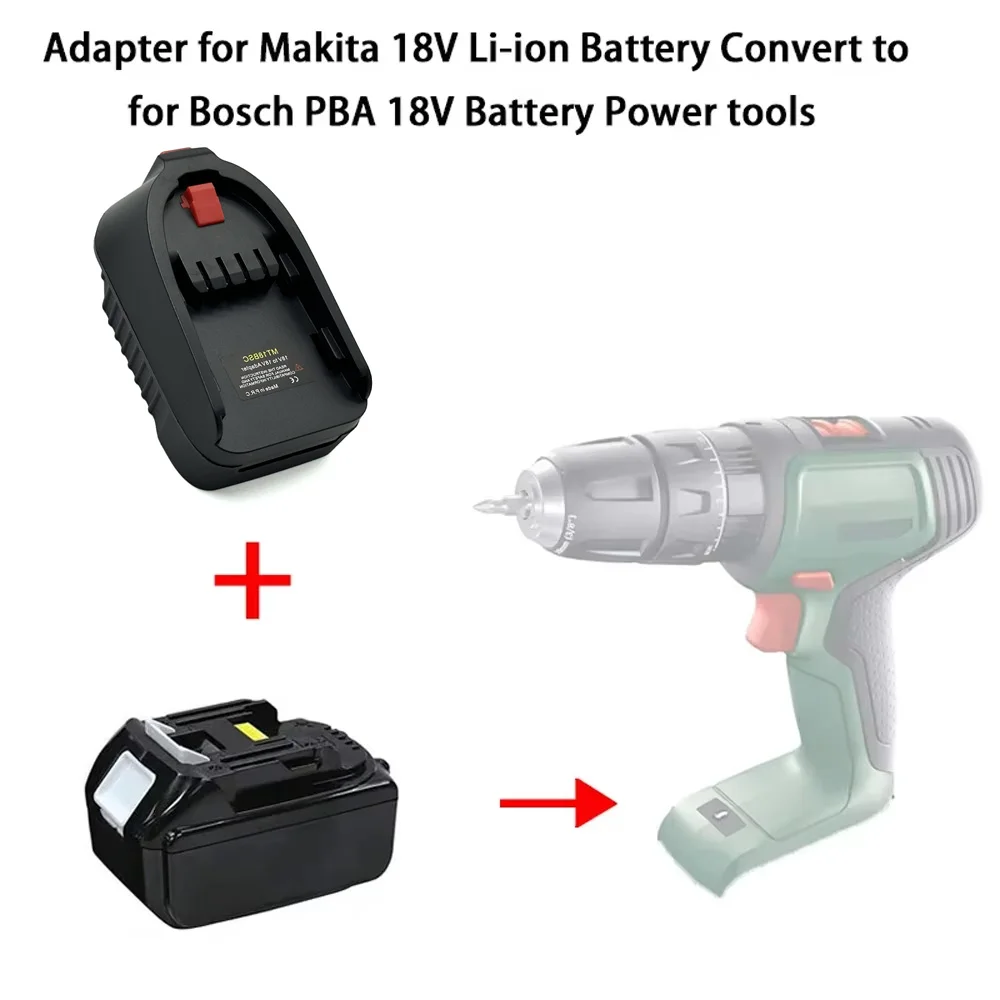 Adaptador de baterías Makita, DeWalt y Milwaukee para Bosch 18 V - imagen 3