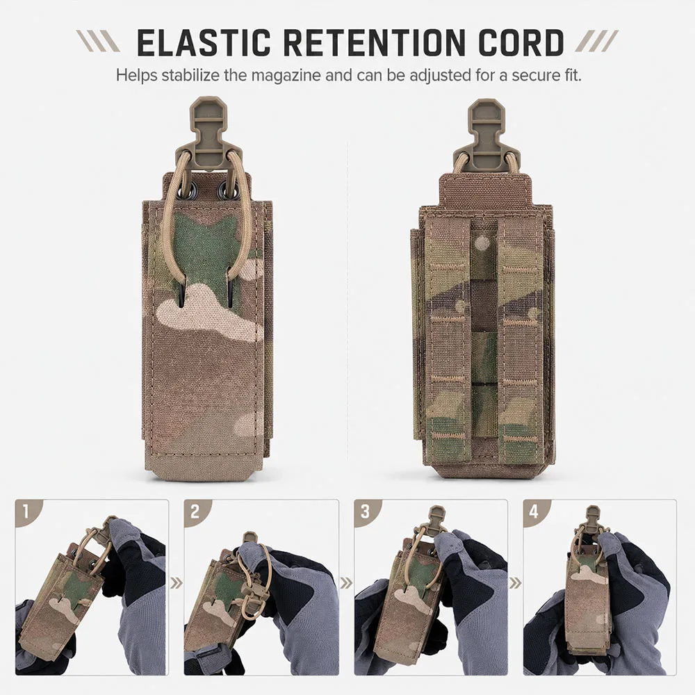 Portacargadores táctico MOLLE para cargador pistola 9mm, acceso rápido - imagen 5