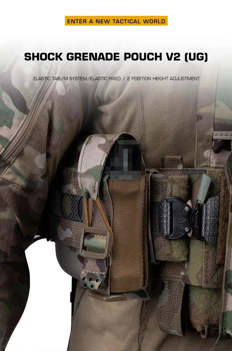 Vista de la bolsa táctica en configuración MOLLE