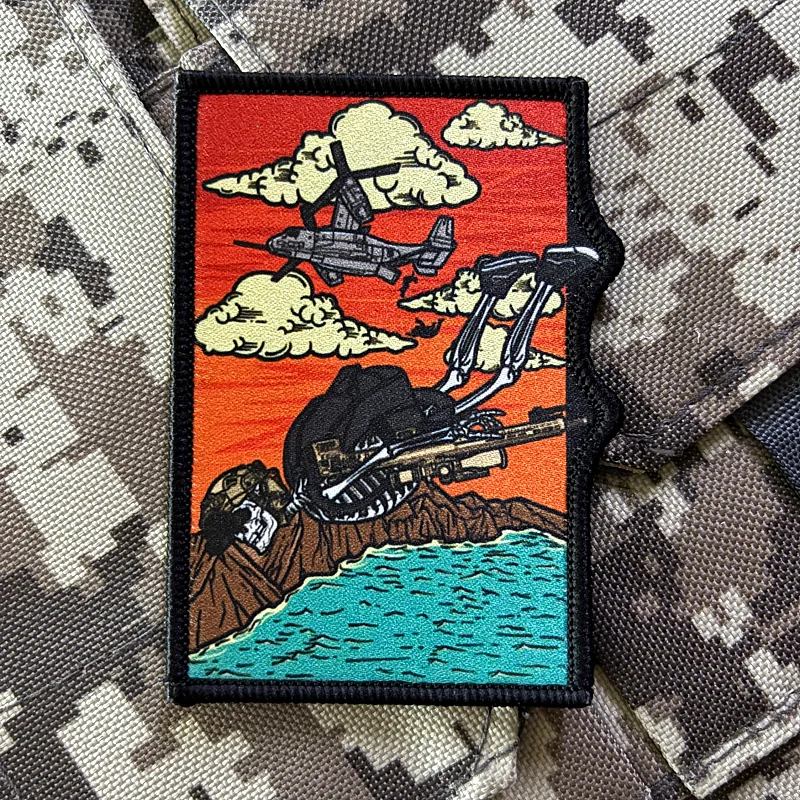 Parche táctico velcro calavera fusilero – Moral aerotransportada - imagen 5