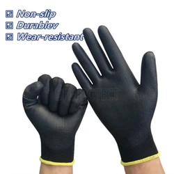 Guantes de trabajo PU recubiertos de palma nailon – Mantenimiento