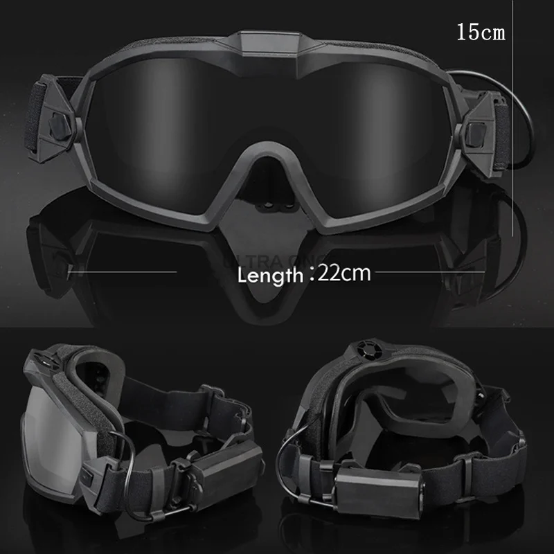 CS Gafas tácticas antivaho con microventilador, a prueba de polvo - imagen 2