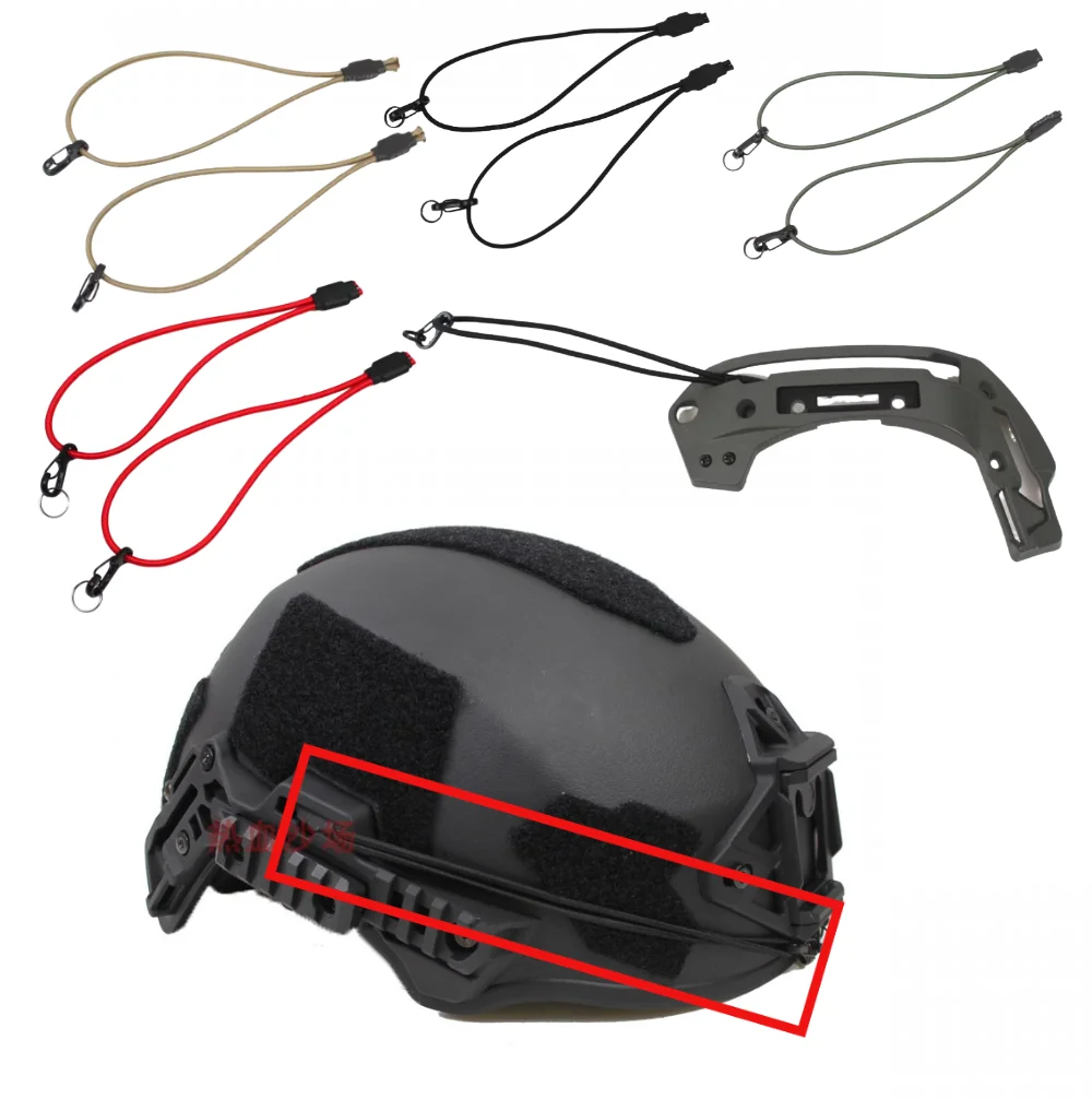 Casco táctico Wendy con cuerda antipérdida y gancho de anillo - imagen 3