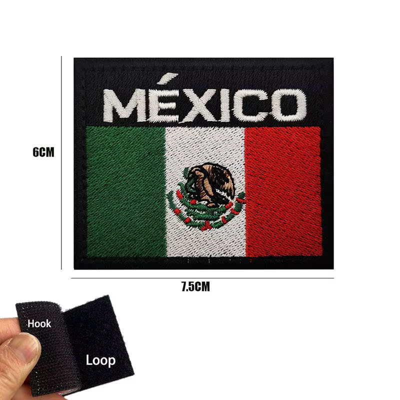 Parche bordado bandera México águila táctico para mochila y brazalete - imagen 5