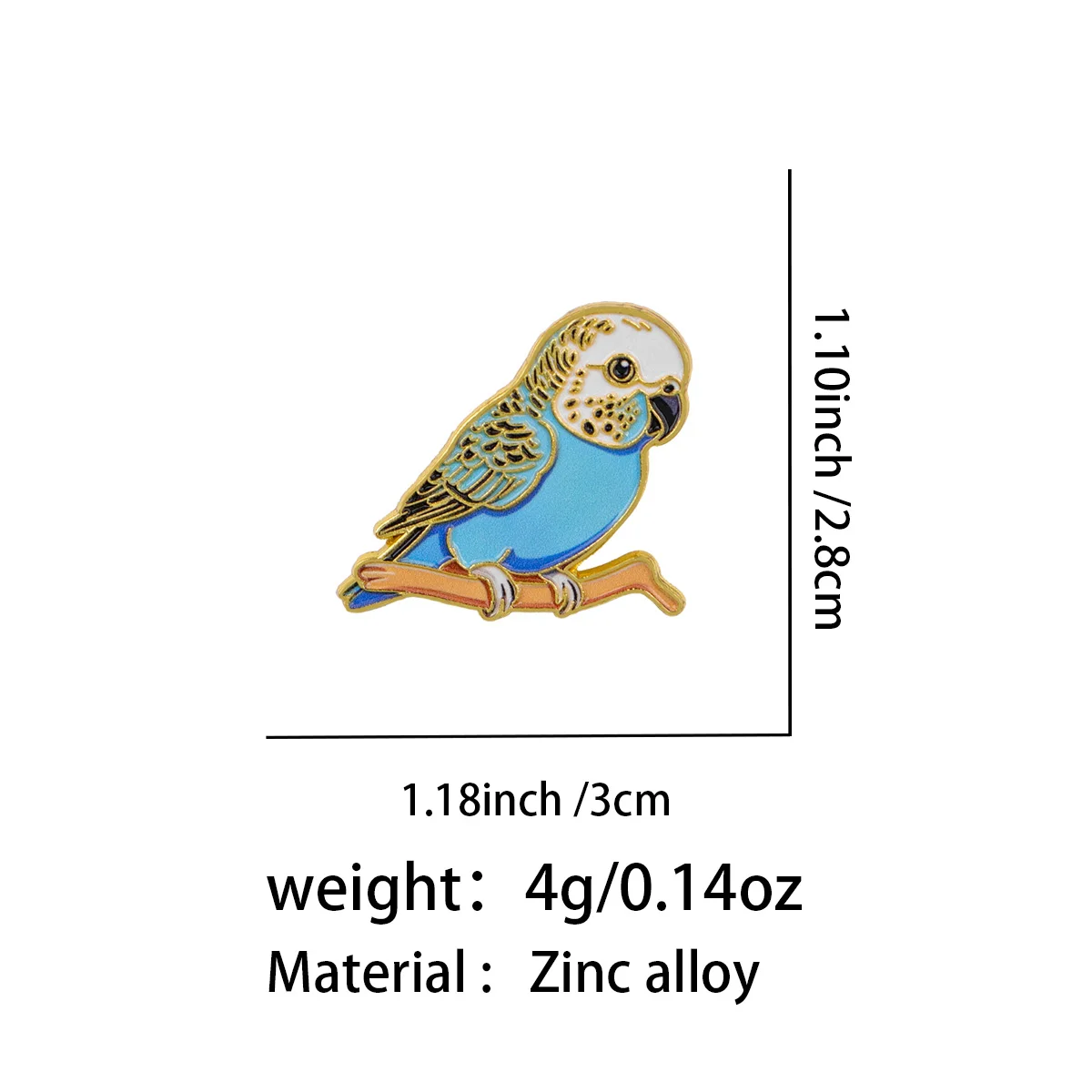 Pin de esmalte de loro