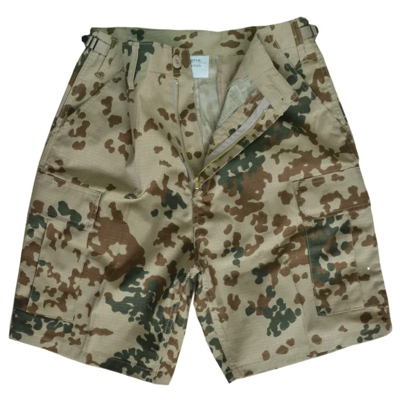 Pantalones cortos tácticos de entrenamiento a cuadros corte holgado