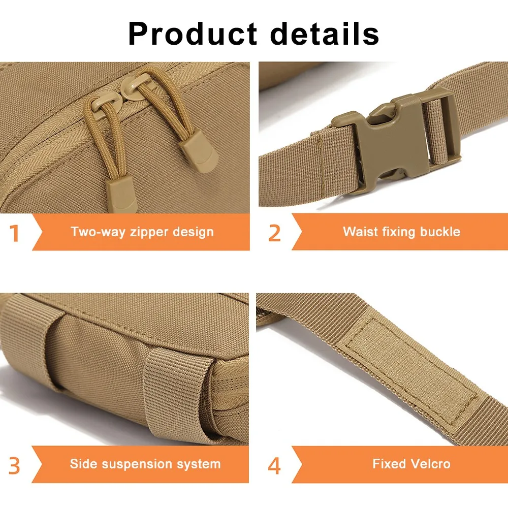 Riñonera táctica Oxford 800D con bolsillo oculto para pistola - imagen 2