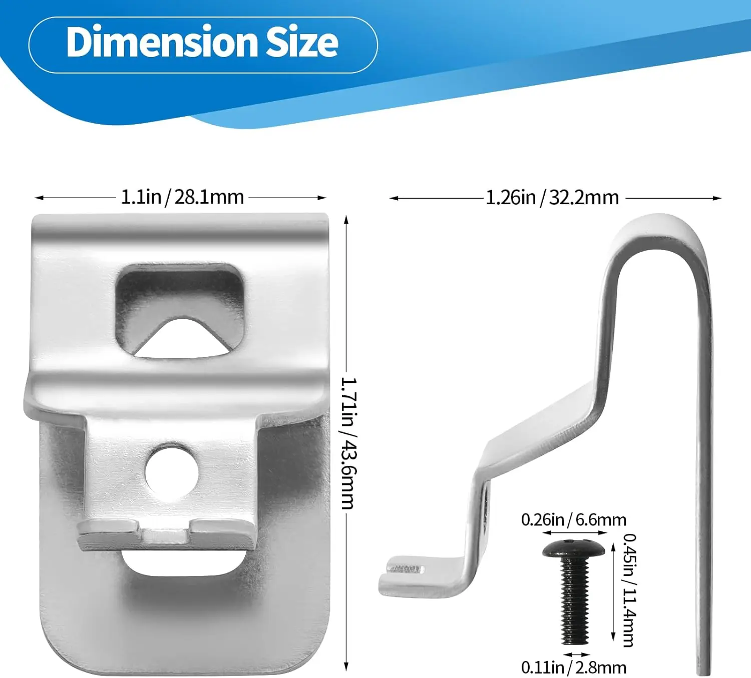 Dewalt clips de cinturón de acero inoxidable 304 para herramientas - imagen 5