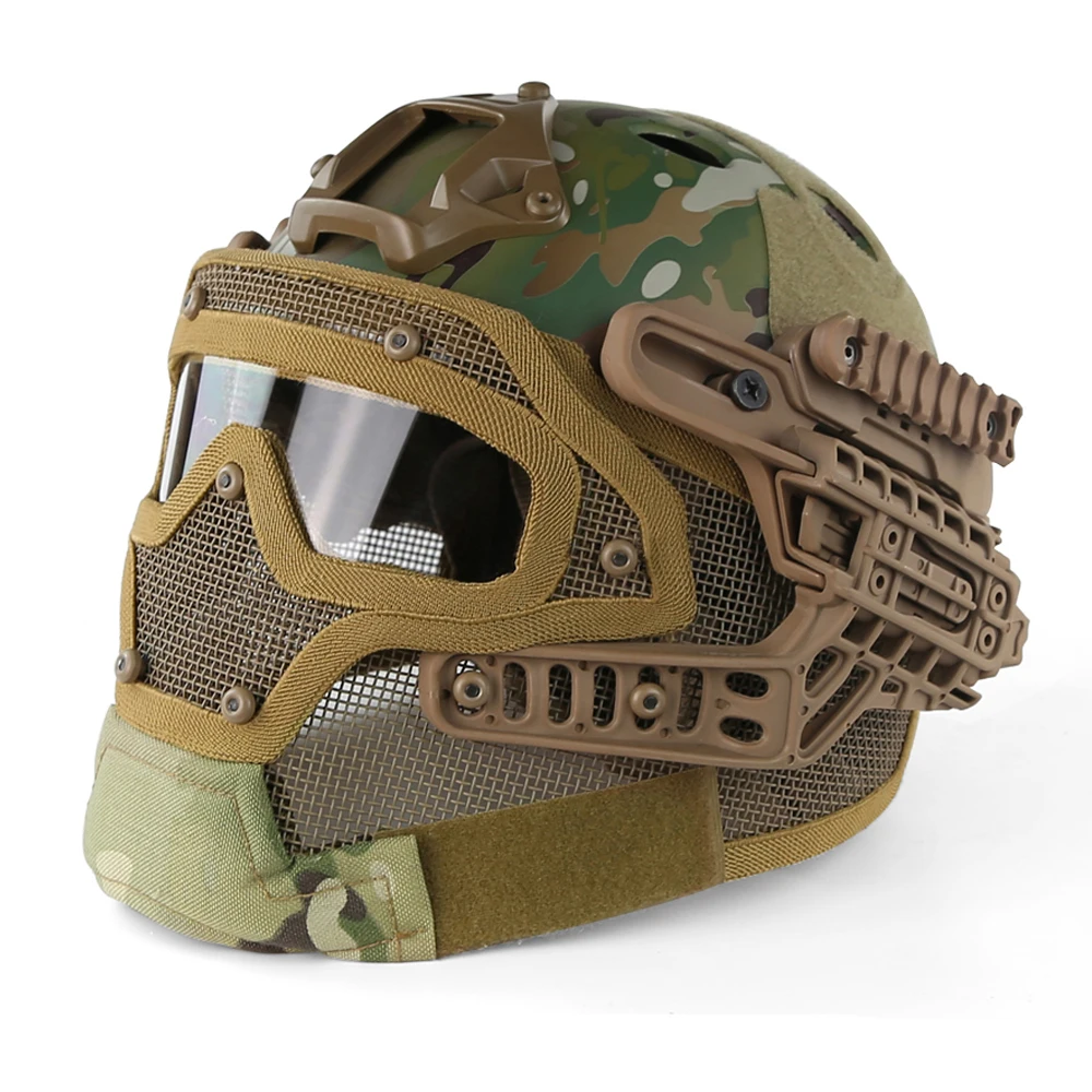 Casco Airsoft con máscara y malla de acerointegrada - imagen 4