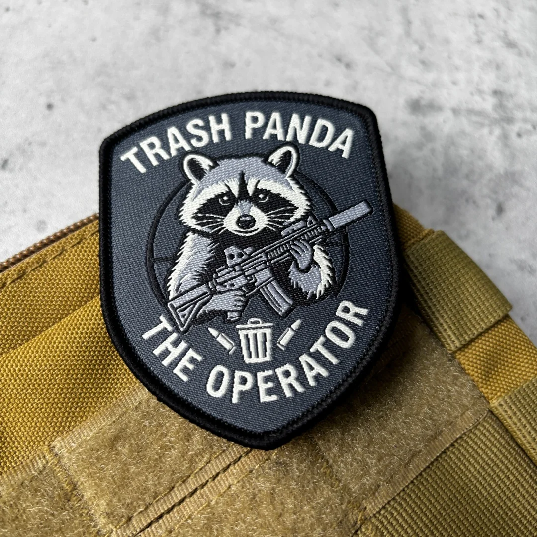 Parche táctico bordado moral oso panda con velcro para mochila - imagen 2