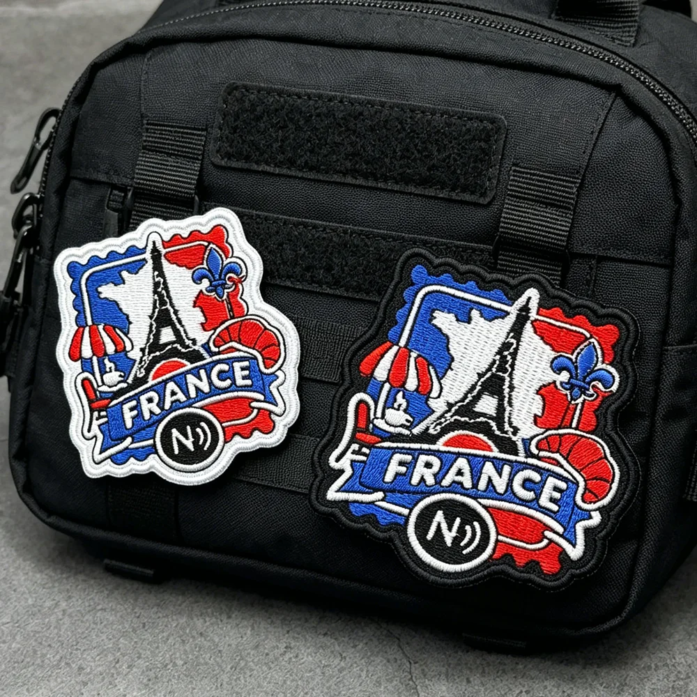 Parche bordado Torre Eiffel para exteriores punk biker con gancho - imagen 4