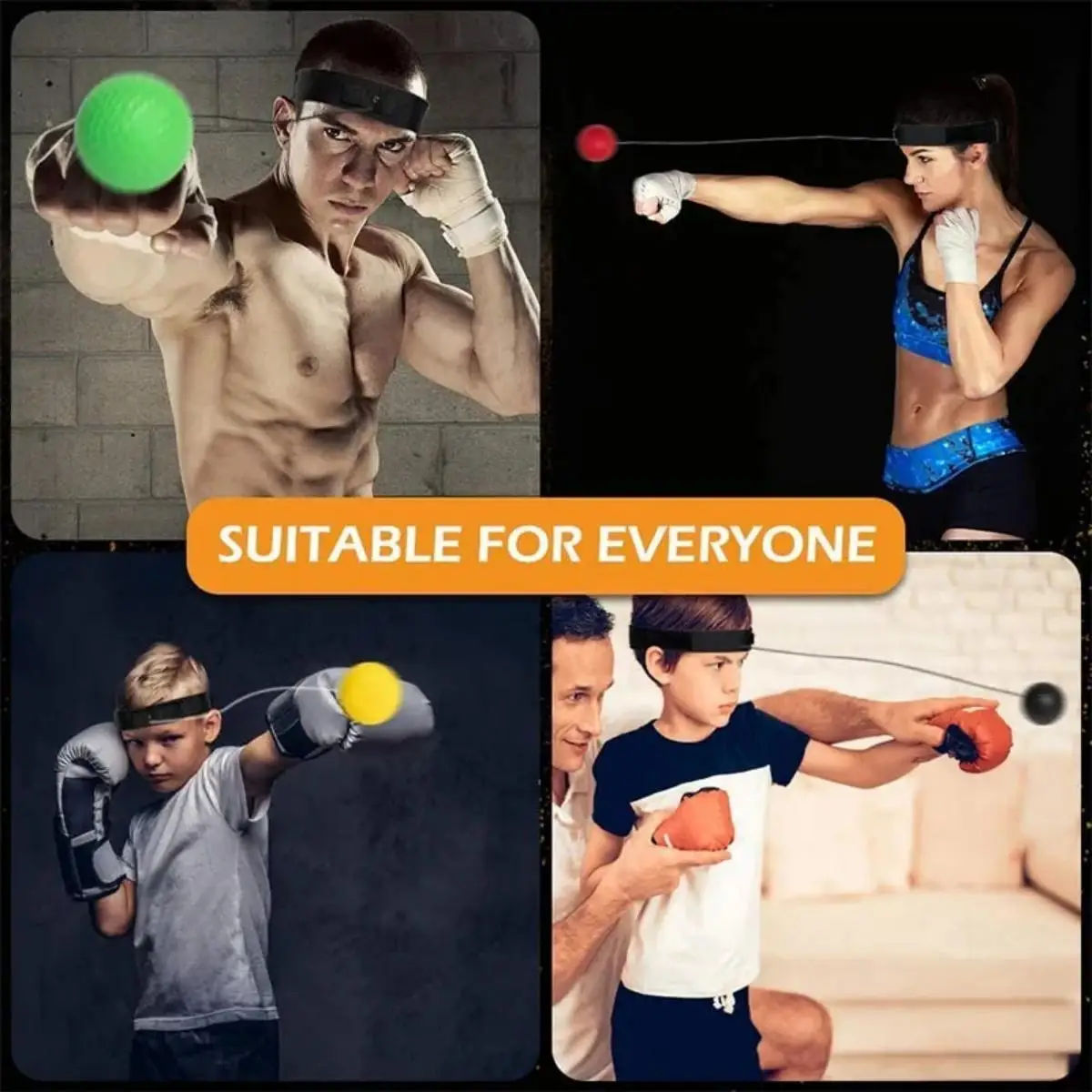 Pelota reflex de boxeo con banda para cabeza - imagen 3