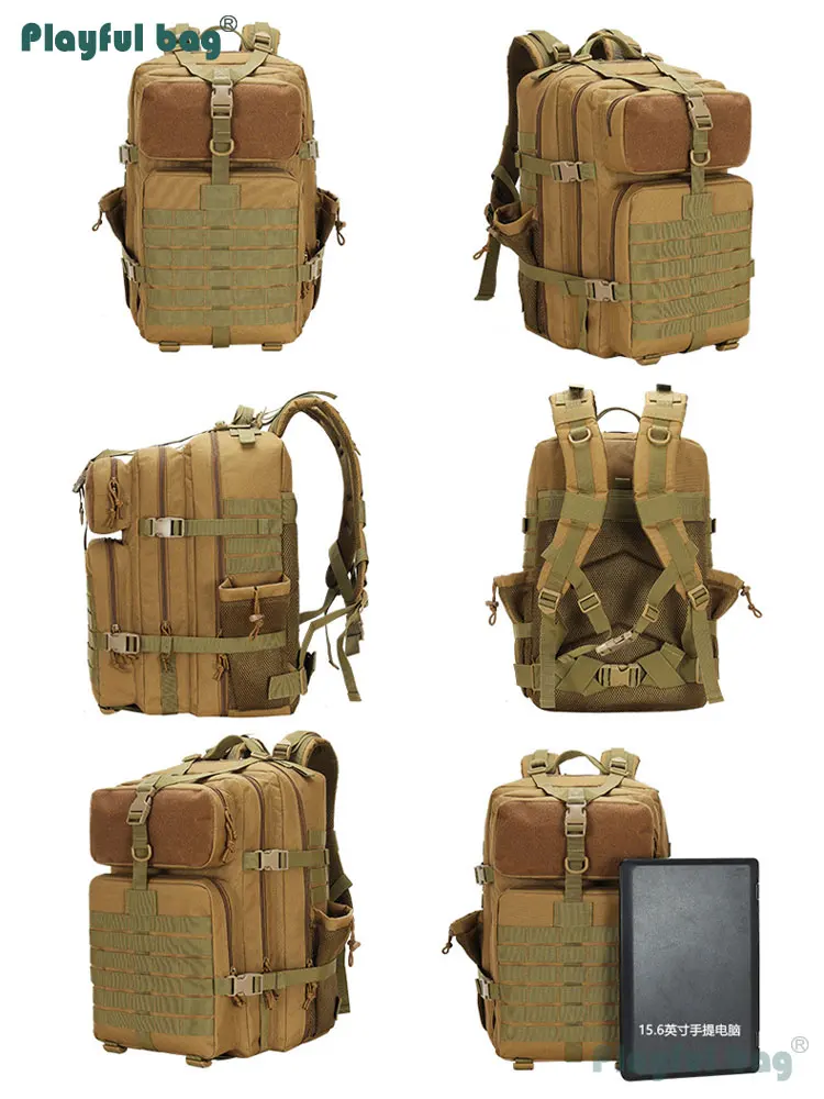 Detalle MOLLE y compartimentos