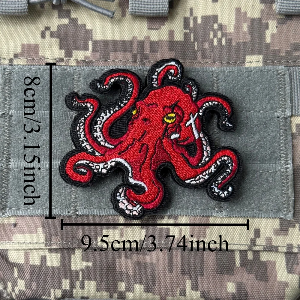 Parche táctico mapache bordado con velcro, militar de moral uniforme - imagen 2