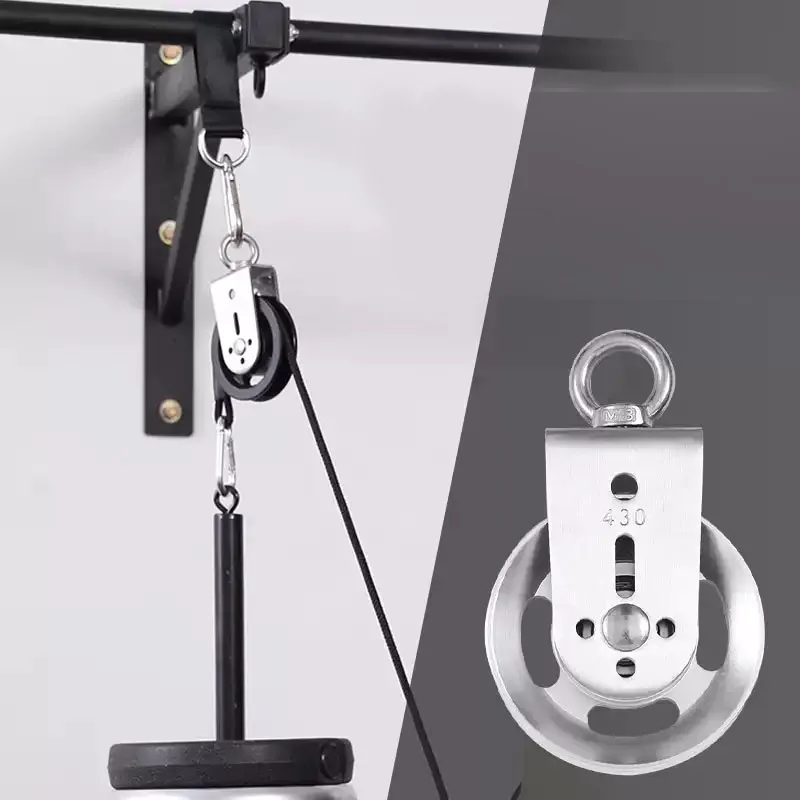 Polea giratoria de montaje en pared para Fitness, vista frontal del producto