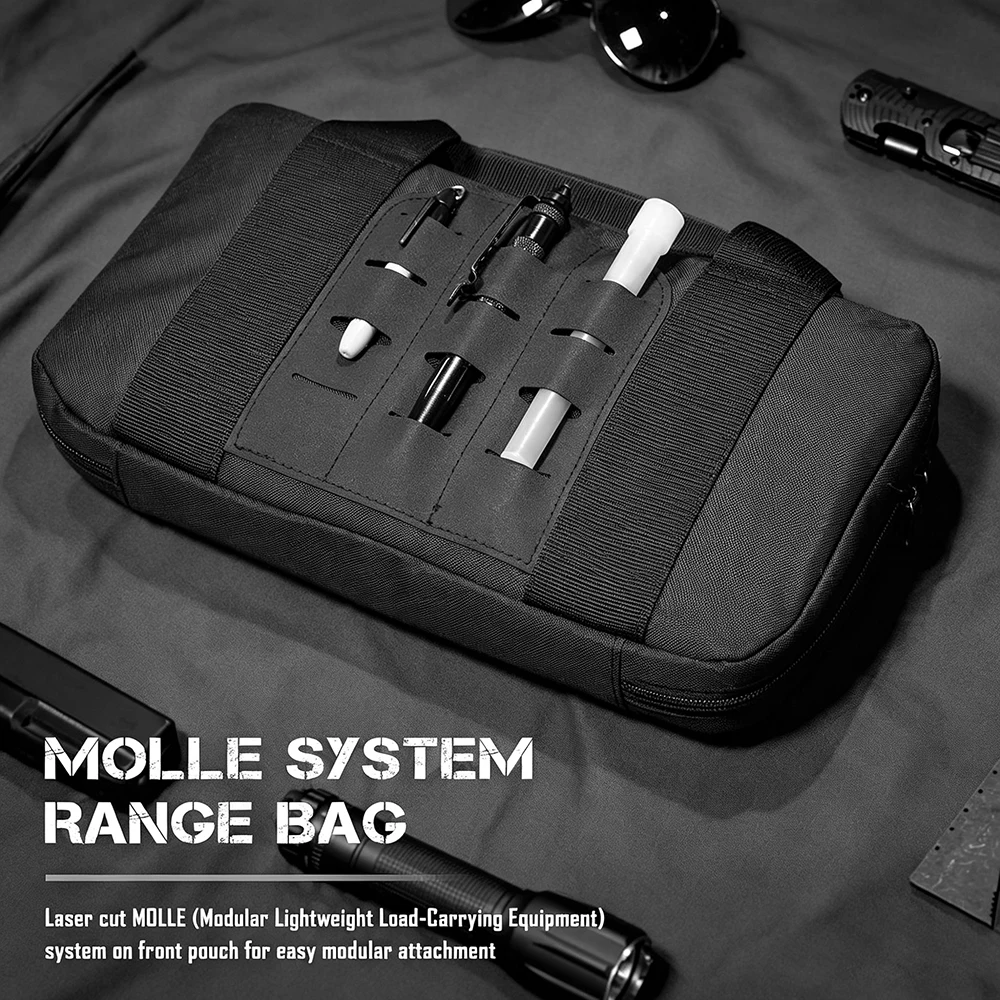 Funda táctica acolchada para pistola de tiro con portacargadores