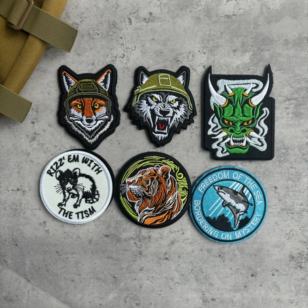 Parche táctico Beaverl Fox – Bordado militar con velcro - imagen 3