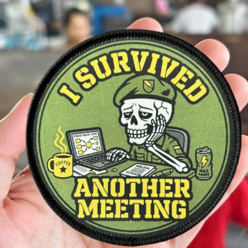 Parche táctico moral calavera velcro gancho y bucle para chaleco