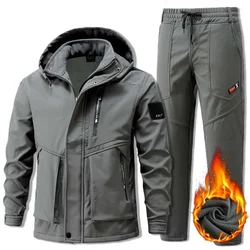 Chaqueta táctica térmica impermeable de lana con capucha