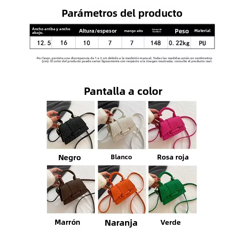Bolso bandolera mini mujer estilo táctico, cierre seguro - imagen 4