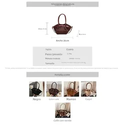 Bolso bandolera retro mate para mujer, uso diario y trabajo