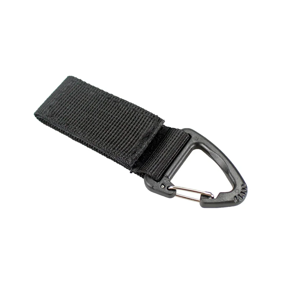 Cinturón MOLLE táctico de nylon con mosquetón y llavero - imagen 2