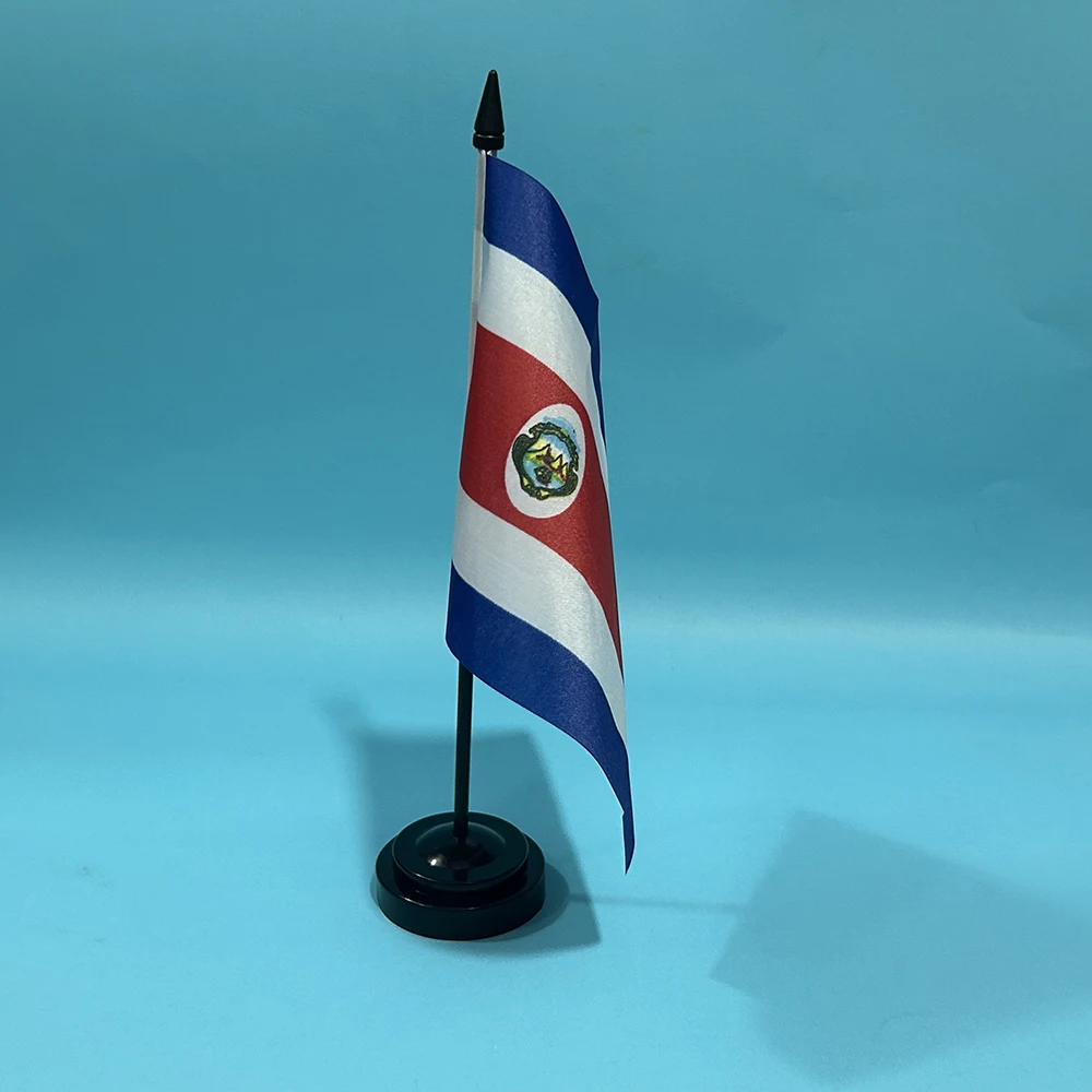Bandera nacional de Costa Rica en poliéster para escritorio - imagen 2