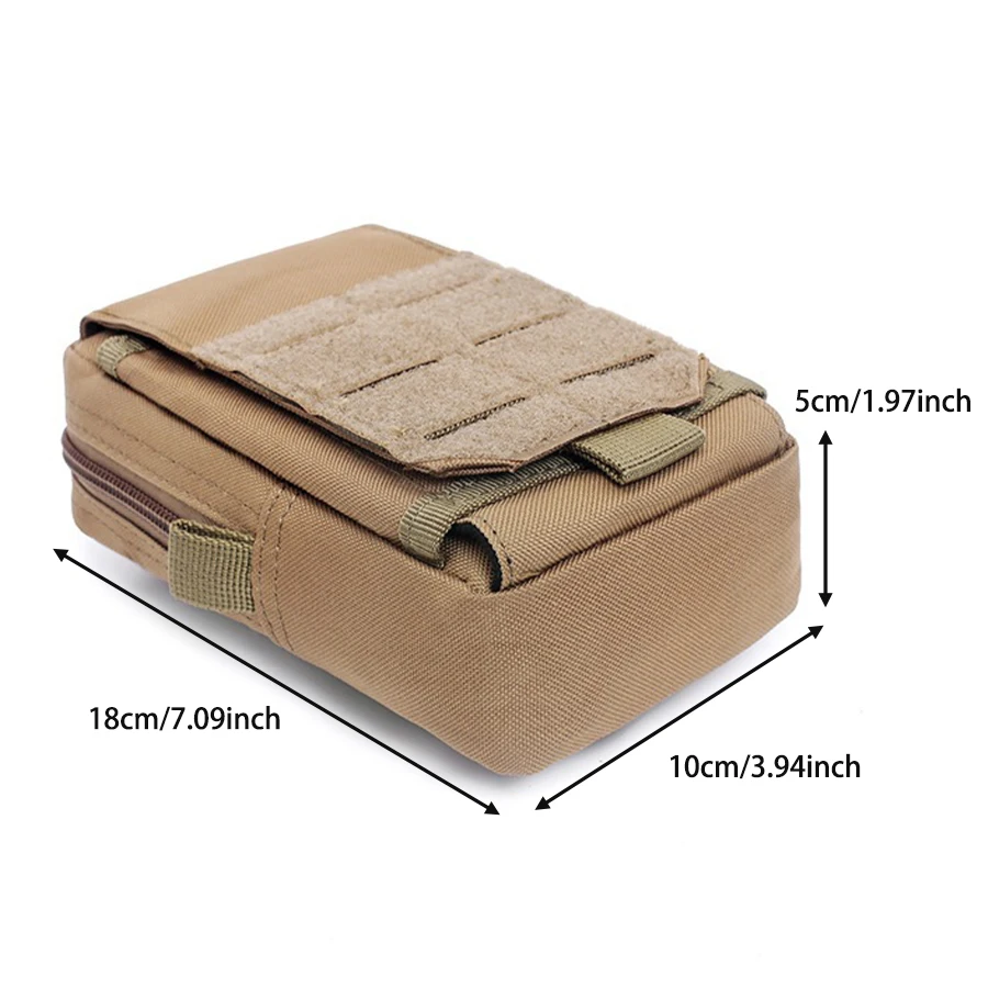Bolsa de cintura táctica para móvil exterior, riñonera compacta - imagen 3