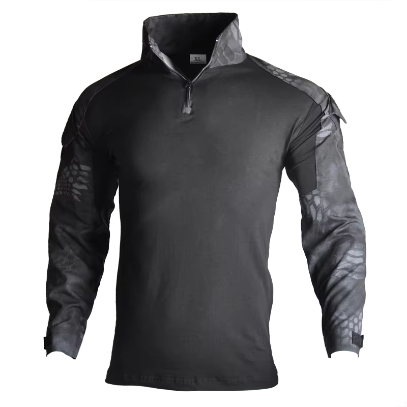 Camisa táctica de combate Multicam negra para hombre - imagen 2