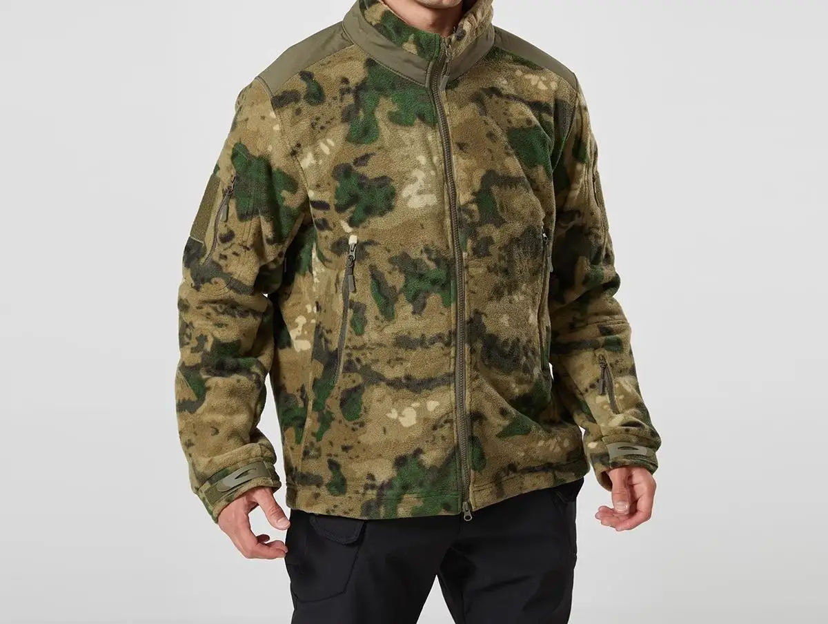 Chaqueta táctica de forro polar grueso camuflaje para hombre - imagen 2