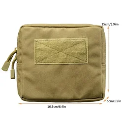 Bolsa Táctica MOLLE Admin EDC Horizontal con Corte Láser