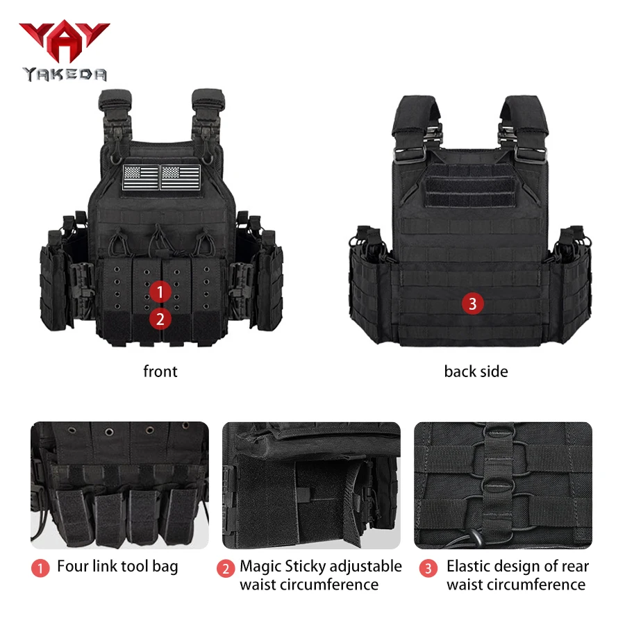 Chaleco MOLLE YAKEDA para caza resistente, transpirable y duradero - imagen 4