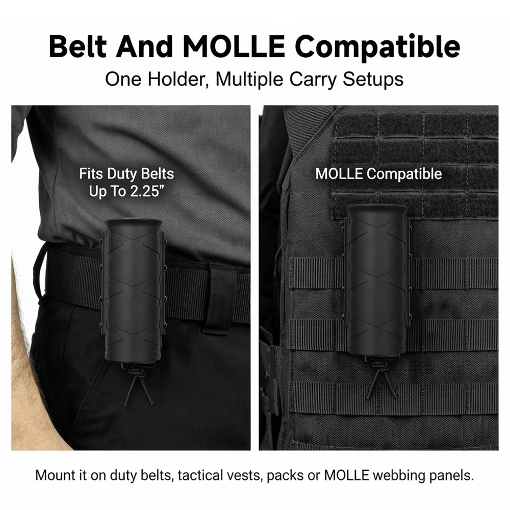 Funda táctica de linterna MOLLE giratoria 360° - imagen 4
