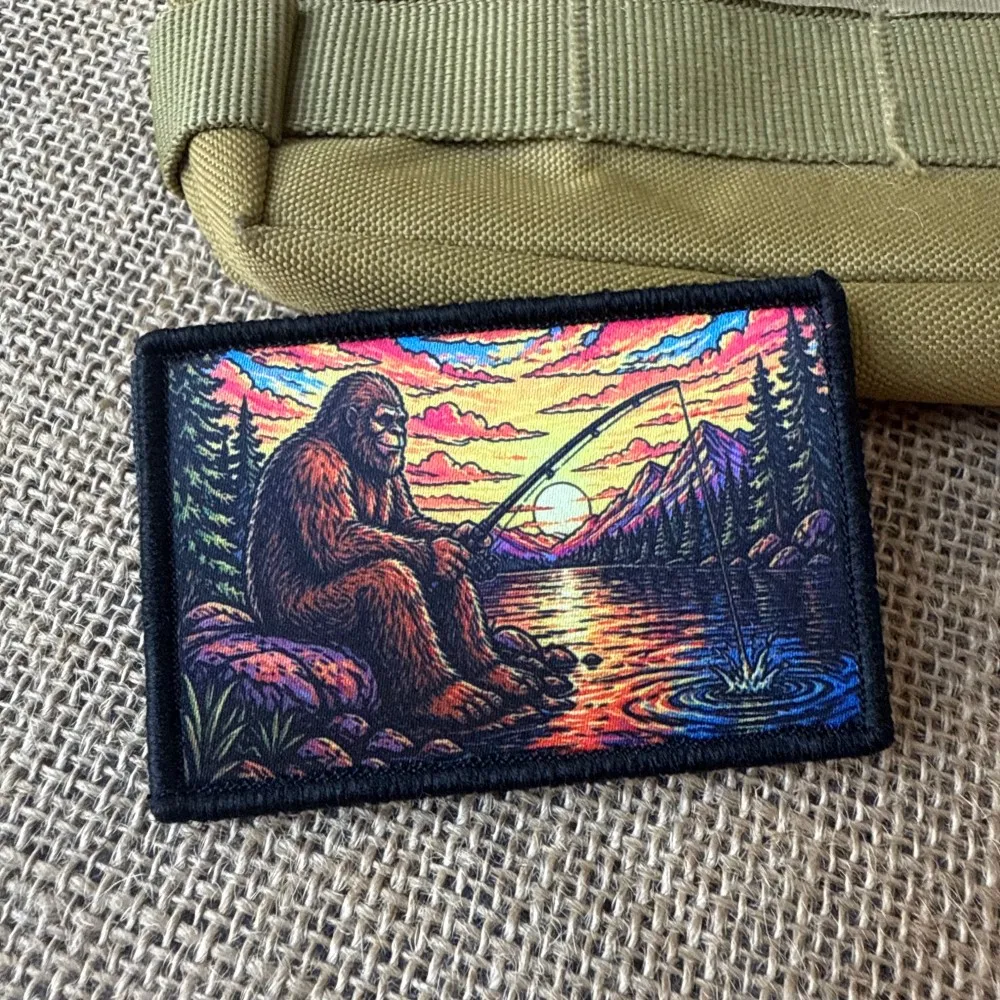 Parche táctico de pesca y montaña con Velcro para mochila