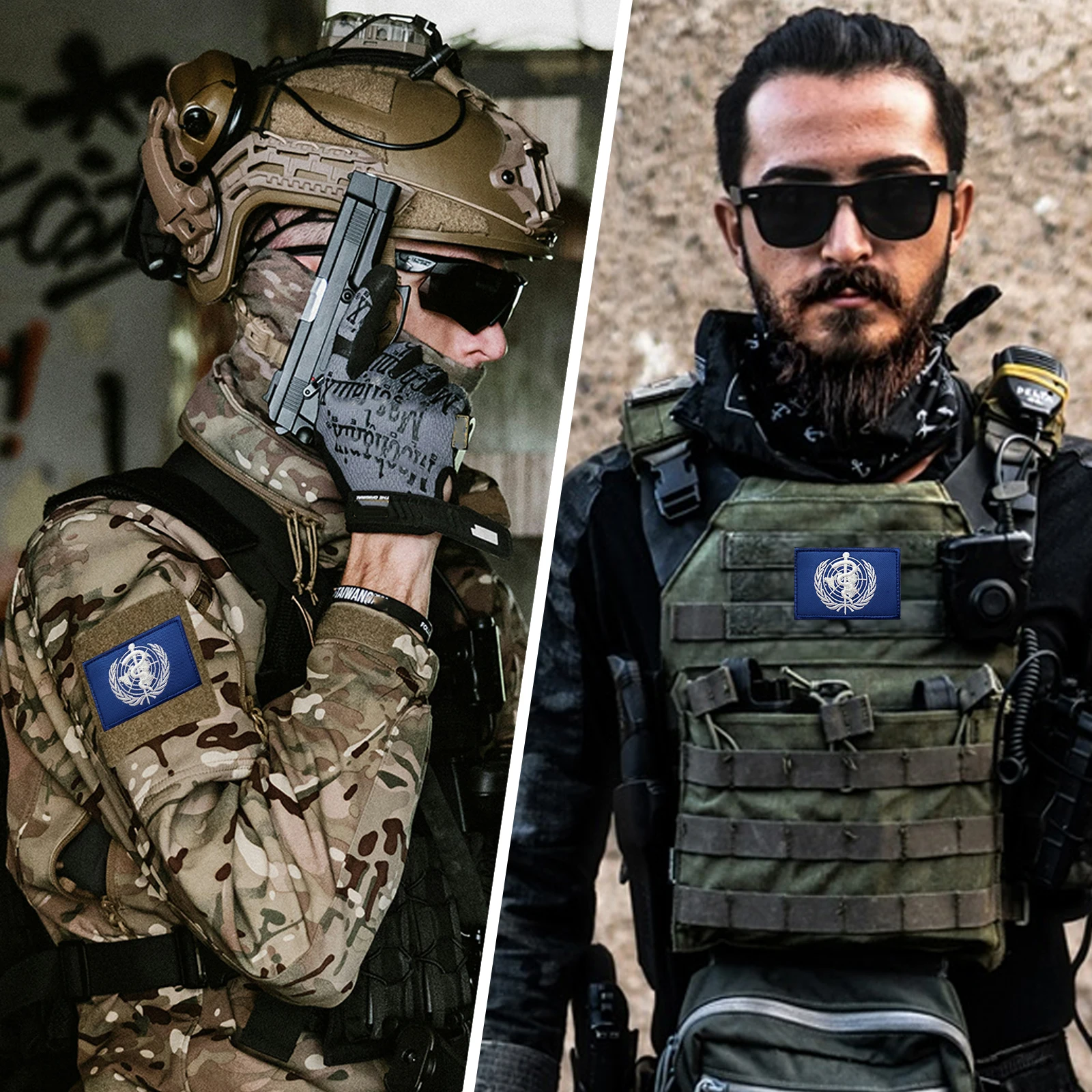 Parche táctico militar bordado con velcro para uniforme militar - imagen 4