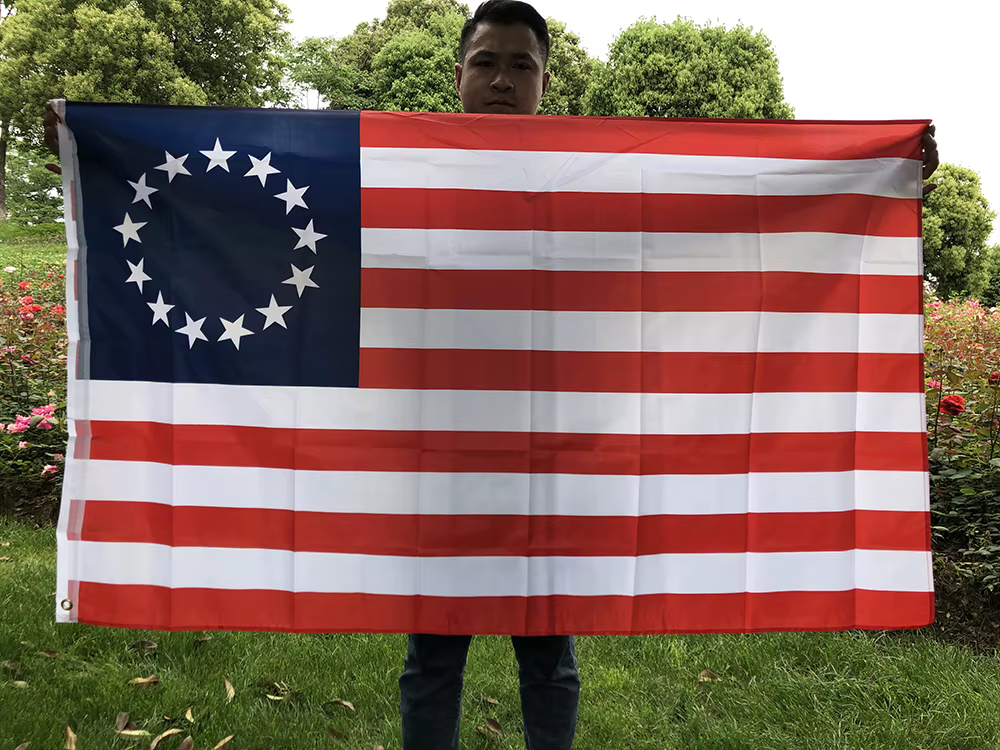 Bandera Betsy Ross 13 estrellas poliéster – Doble cara 90x150 cm