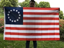 Bandera Betsy Ross de poliéster doble cara para exterior