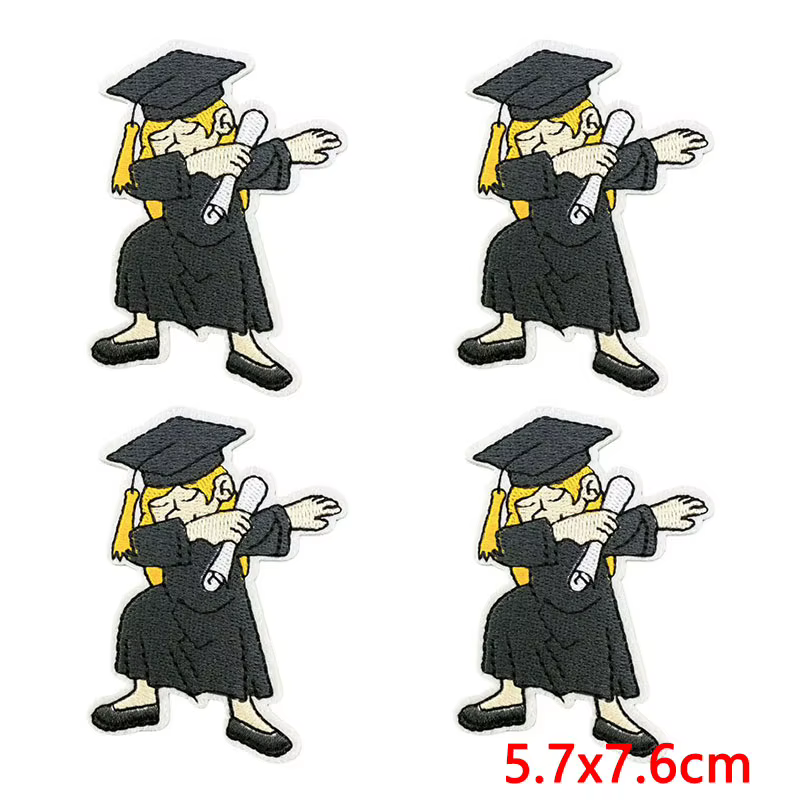 Parche bordado termoadhesivo diploma estrella Sueña grande graduación