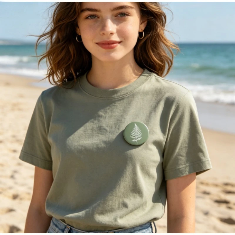 Pin Esmaltado Cactus y Loto – Broche Minimalista Line Art - imagen 3