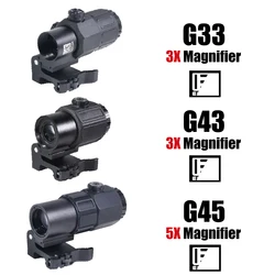 Mira holográfica G33 con punto rojo y lupa 3x plegable QD