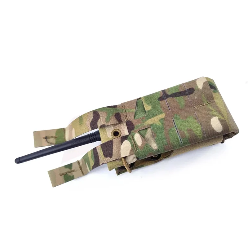 Funda táctica MOLLE para walkie talkie lateral con bolsillo - imagen 2