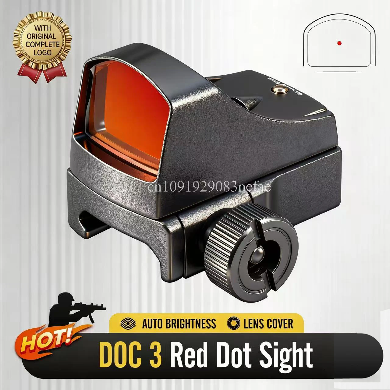 Gen III visor punto rojo con ajuste automático y luz