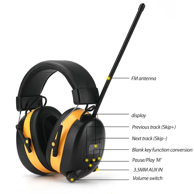 Protección auditiva Bluetooth recargable con radio FM para taller - imagen 4