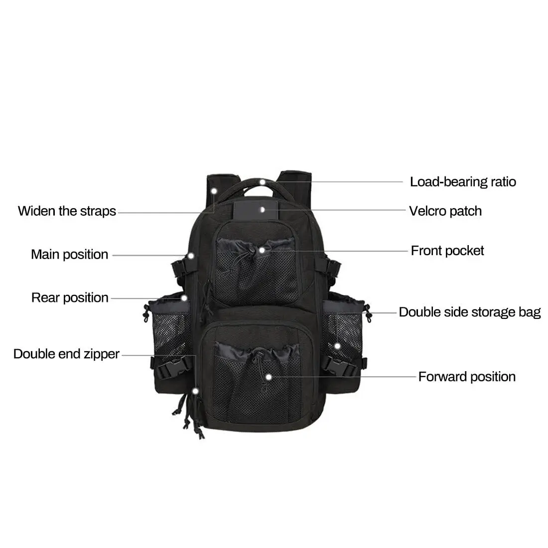Mochila táctica MOLLE impermeable para senderismo y camping - imagen 2