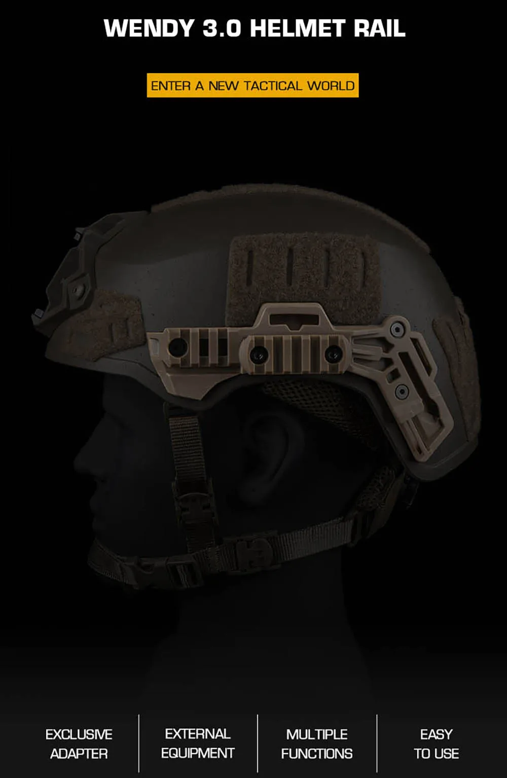 Riel guía para casco serie Wendy